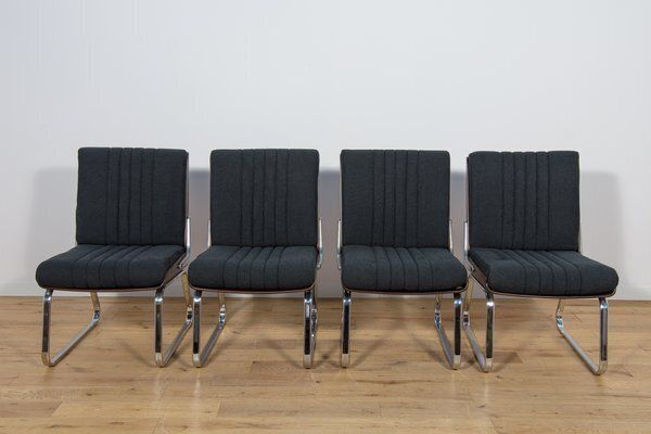 Chrome And Rosewood Chairs From Gordon Russell, United Kingdom, 1970s, Set Of 4 photo Furniture