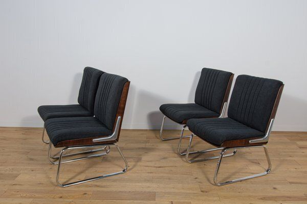 Chrome And Rosewood Chairs From Gordon Russell, United Kingdom, 1970s, Set Of 4 photo 2902.0