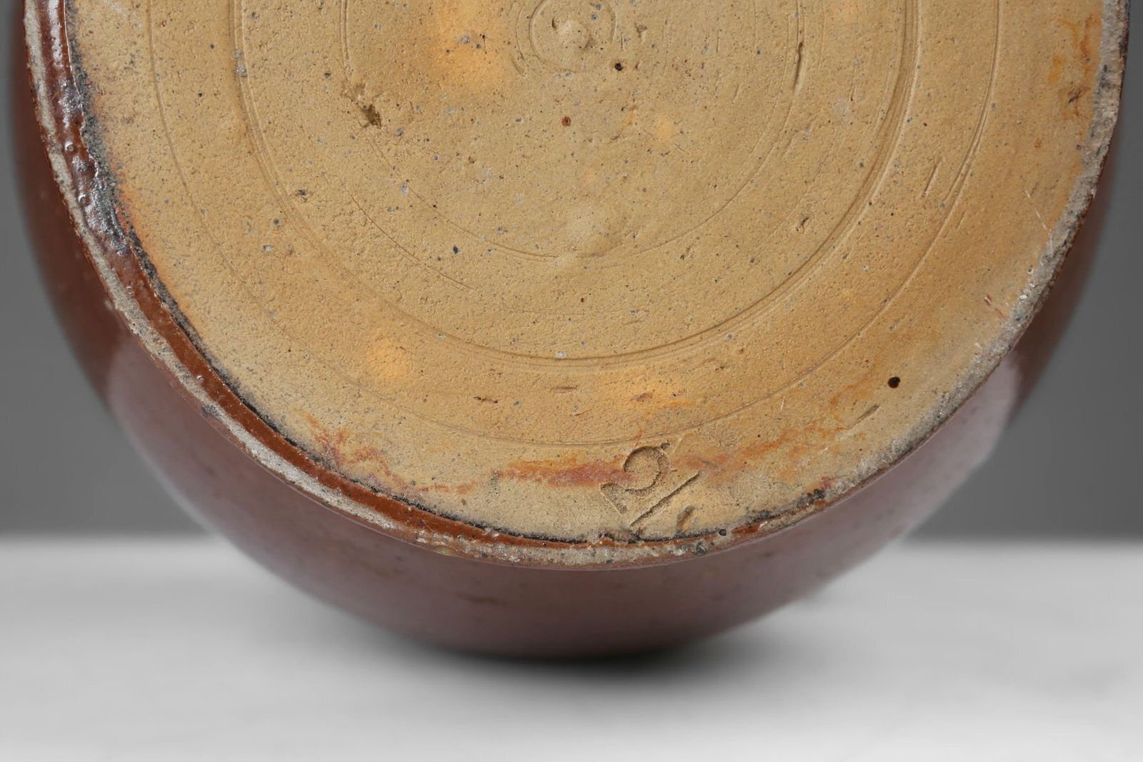 Home Decor Large Glazed Brown Ceramic Pot, Belgium, 1800s photo