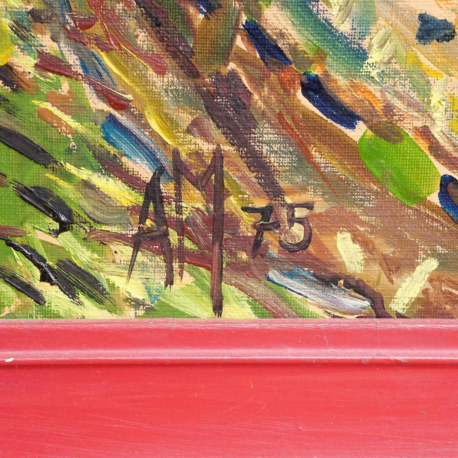Alexander Michael Oil Painting Of A Landscape With Field, 1975 photo 324.0