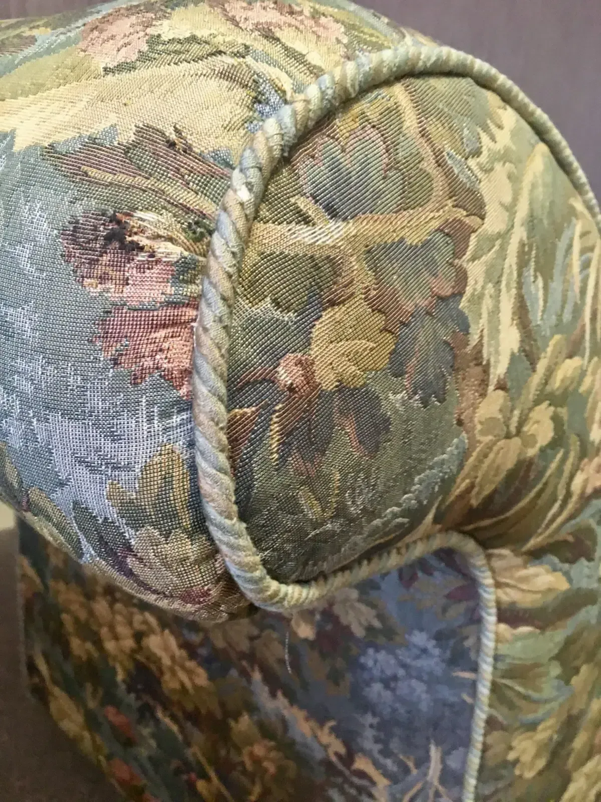 Antique Victorian Sprung Daybed Storage Chaise Ottoman In Woven Jacquard Brocade photo 250.0