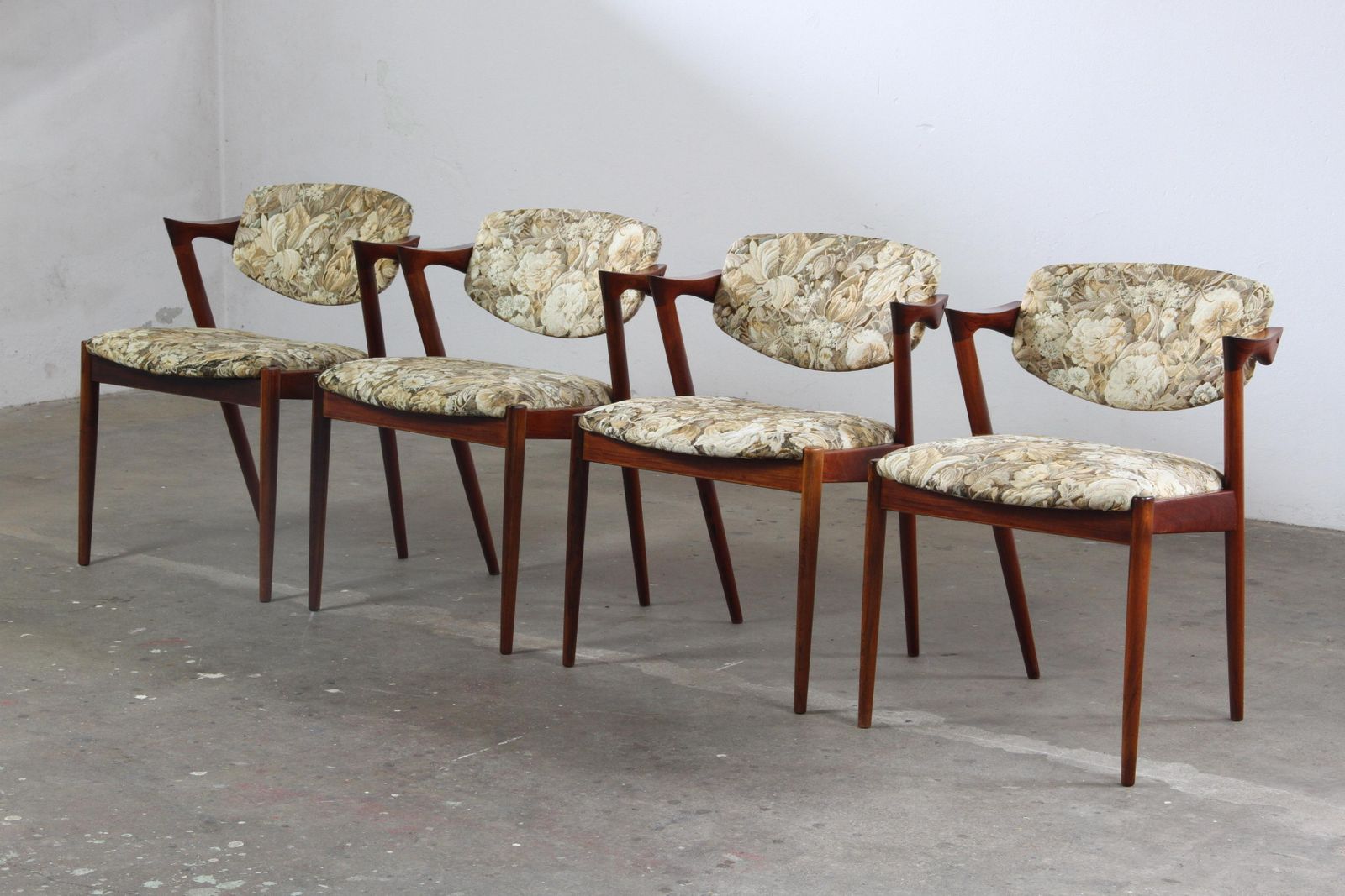 Vintage Rare "Model 42" Rosewood Kai Kristiansen Danish Dining Chairs X 4, 1960s photo furniture