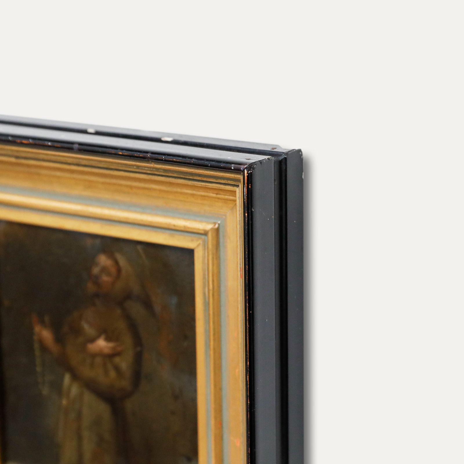 Framed 17th Century Oil   Saint Francis Of Assisi photo vinterior