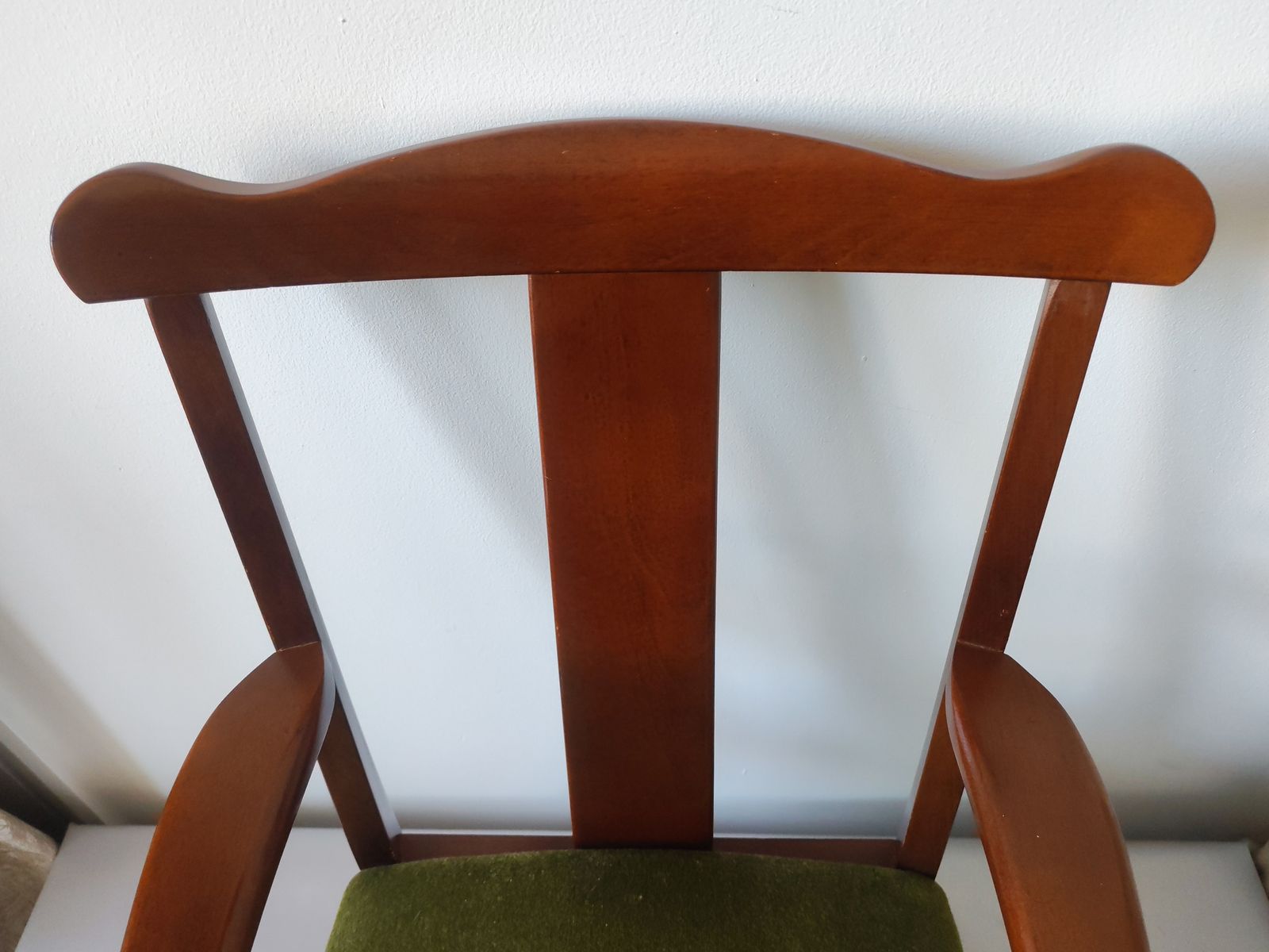Furniture Rare Vintage Parker Knoll 'Pk 1108' Child's Armchair, Green Velvet, C.1985 photo