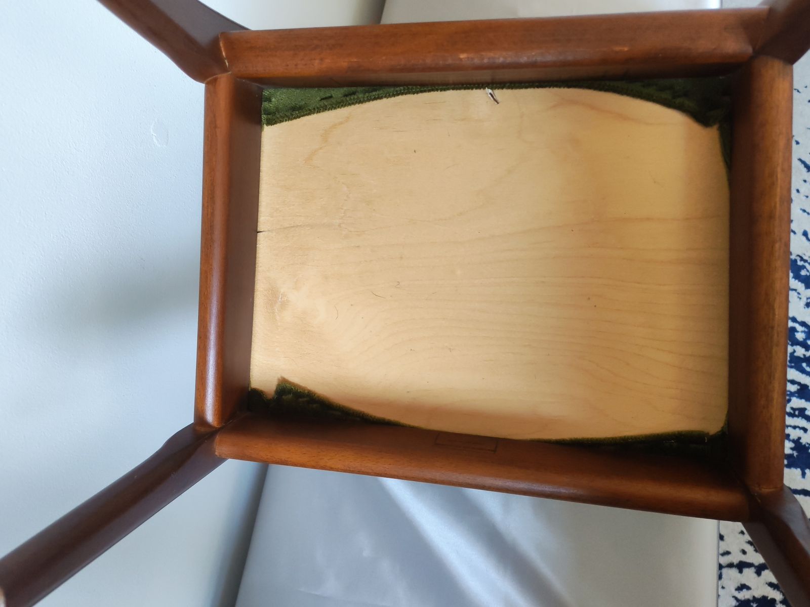 photo vintage Rare Vintage Parker Knoll 'Pk 1108' Child's Armchair, Green Velvet, C.1985