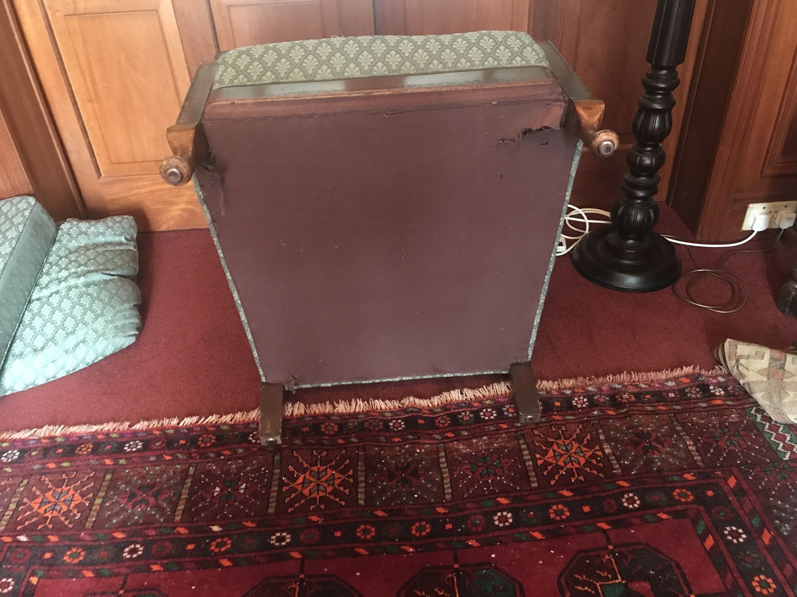photo furniture Bergere Sofa And Two Arm Chairs In Need Of Some Restoration.