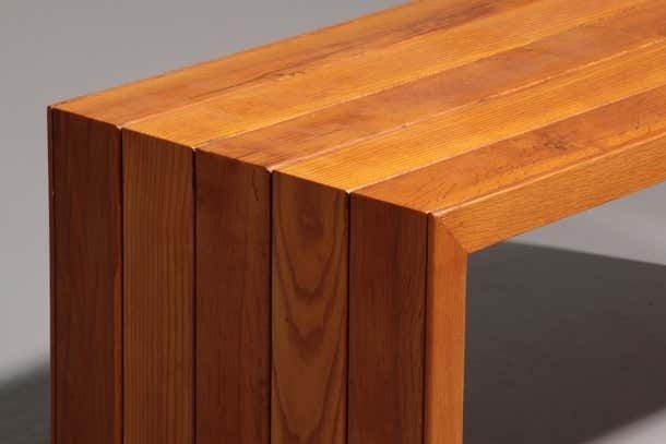 Elegant Italian Mid Century Beechwood Bench (1960s) photo vintage