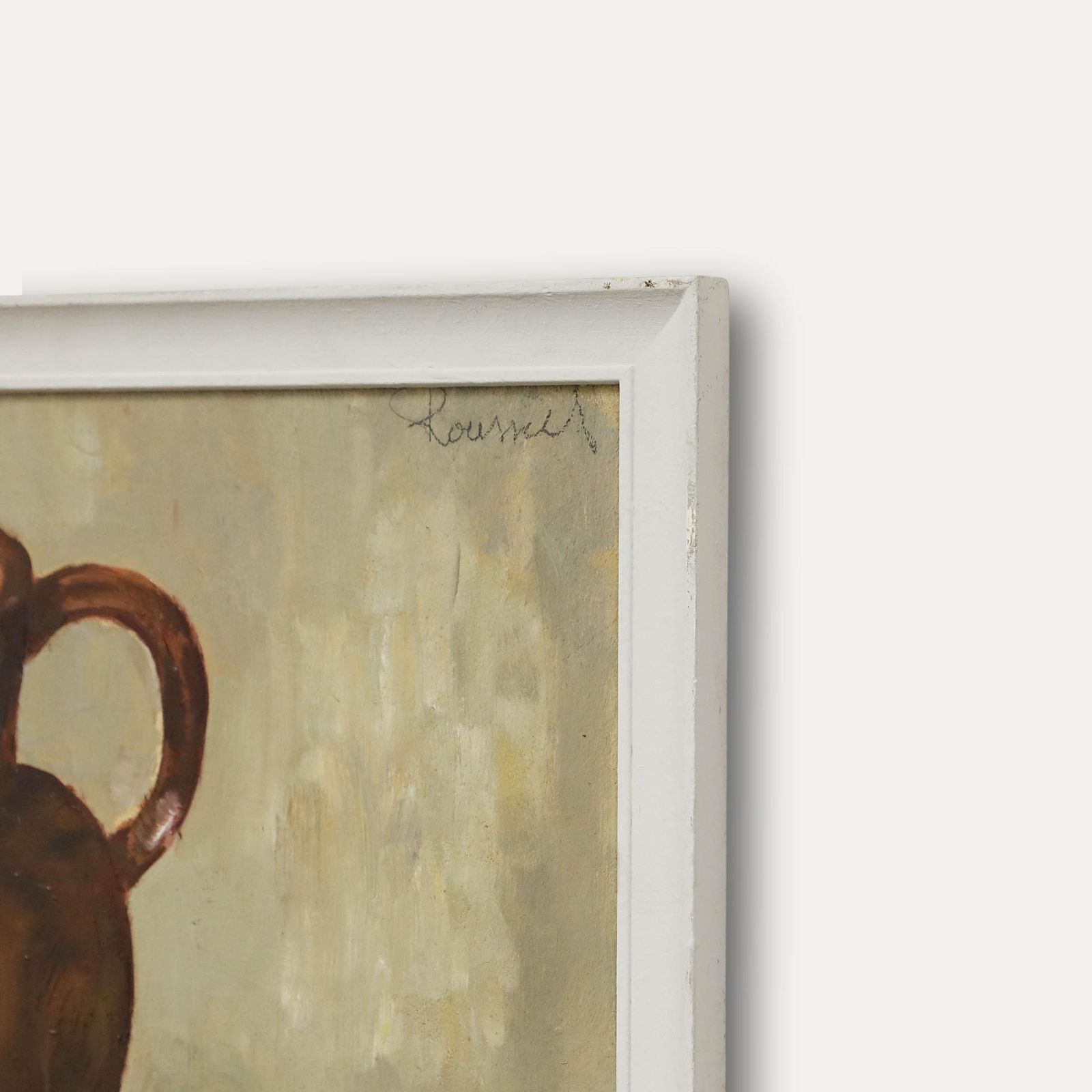 L. Roussiel (1913 1963)   Mid 20th Century Oil, Still Life With Jug And Fish photo 450.0
