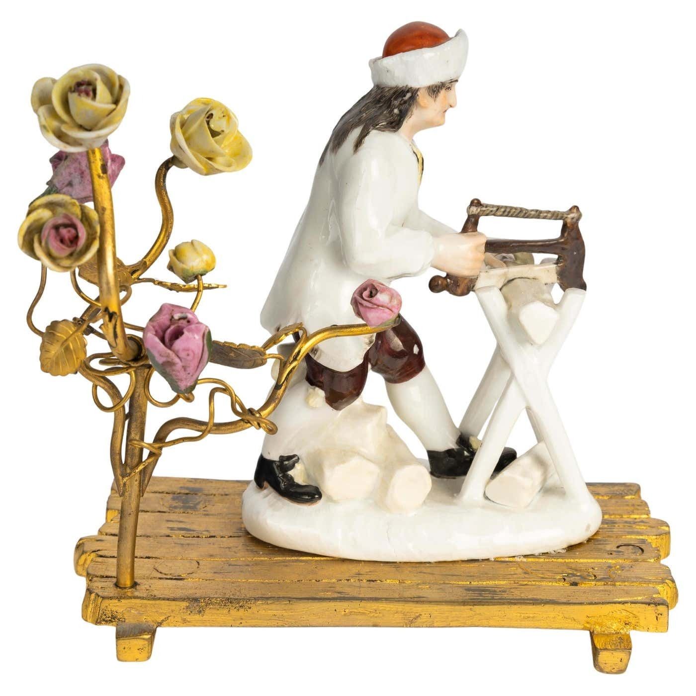 Meissen Porcelain Sculpture Depicting A Russian Peasant, 18th Century.
