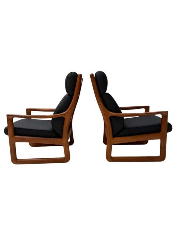 Mid Century Modern Chairs And Hocker By Johannes Andersen For Silkeborg, 1960s photo vinterior