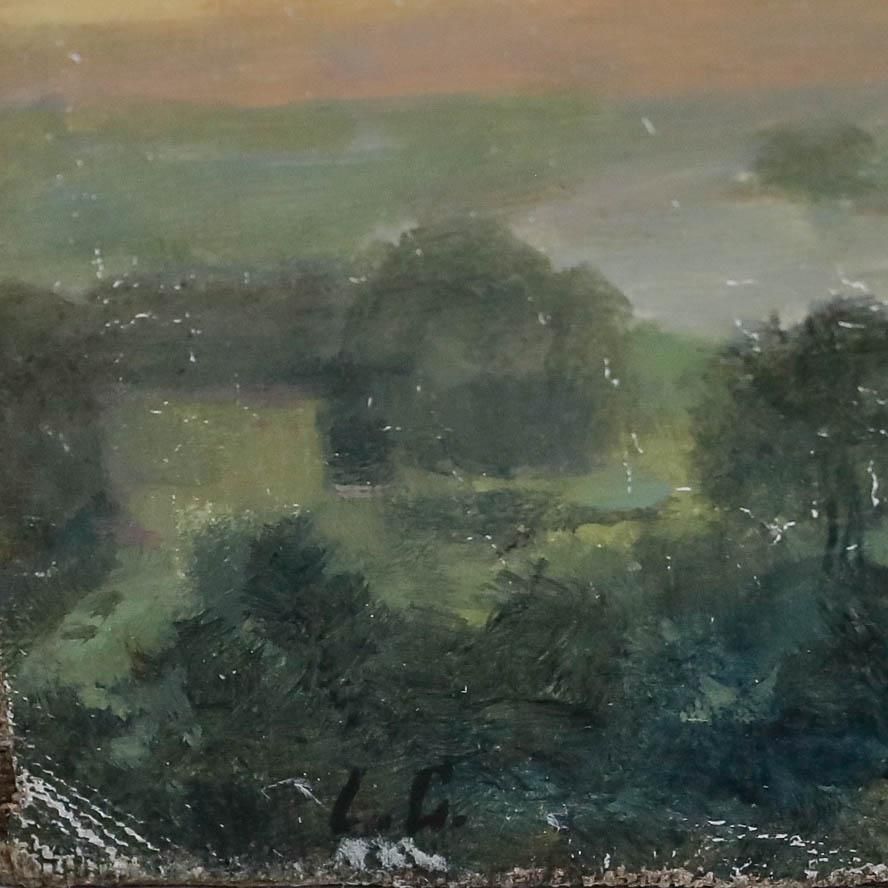 After George Barret Sr.   19th Century Oil, View From The Terrace, Richmond Hill photo vinterior