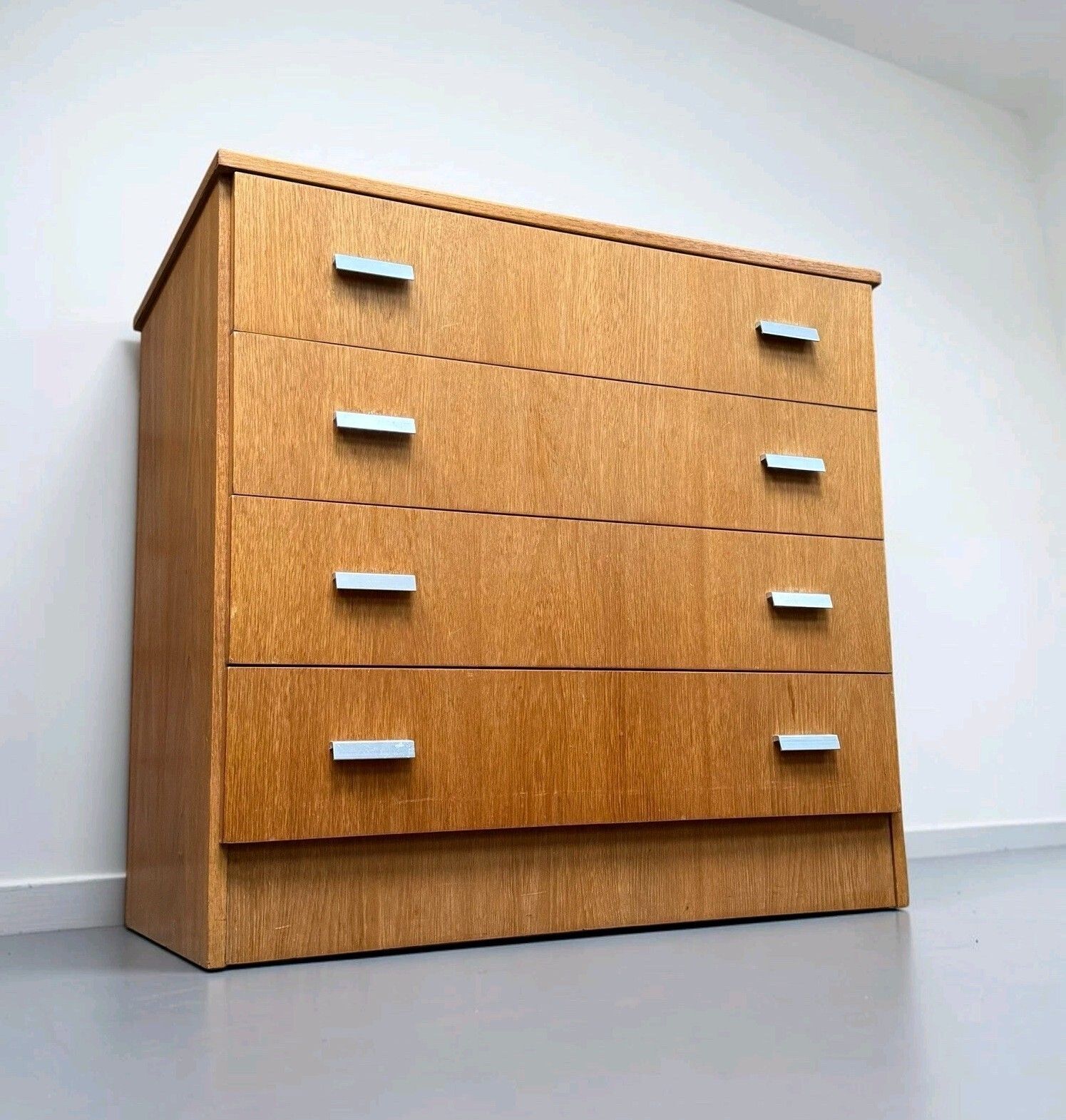 Stag John Sylvia Reid Fineline Teak Chest Of Drawers Mid Century C1950s Rare
