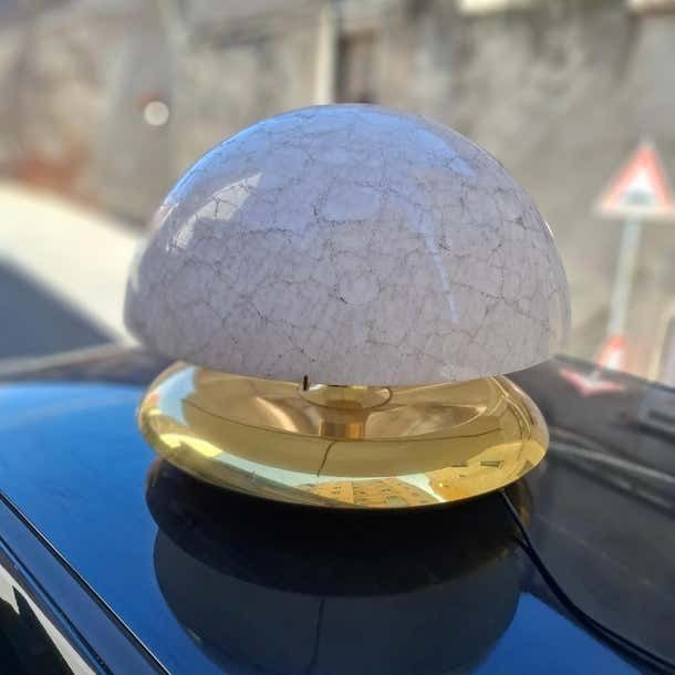 2664.0 Ludovico Diaz De Santilana “ Medusa” Table Lamp Brass Glass 1960 Italy photo
