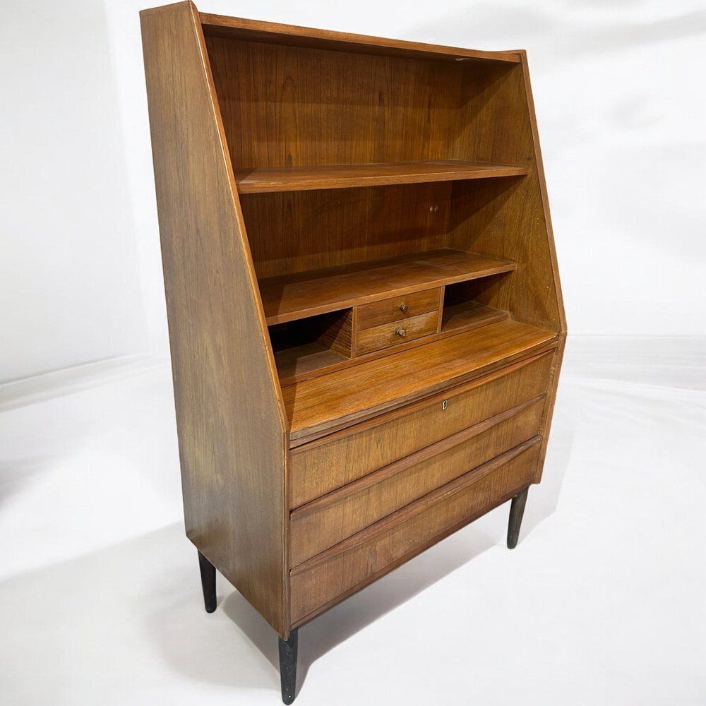 Scandinavian Secretaire In Teak, 1960s photo 2418.0