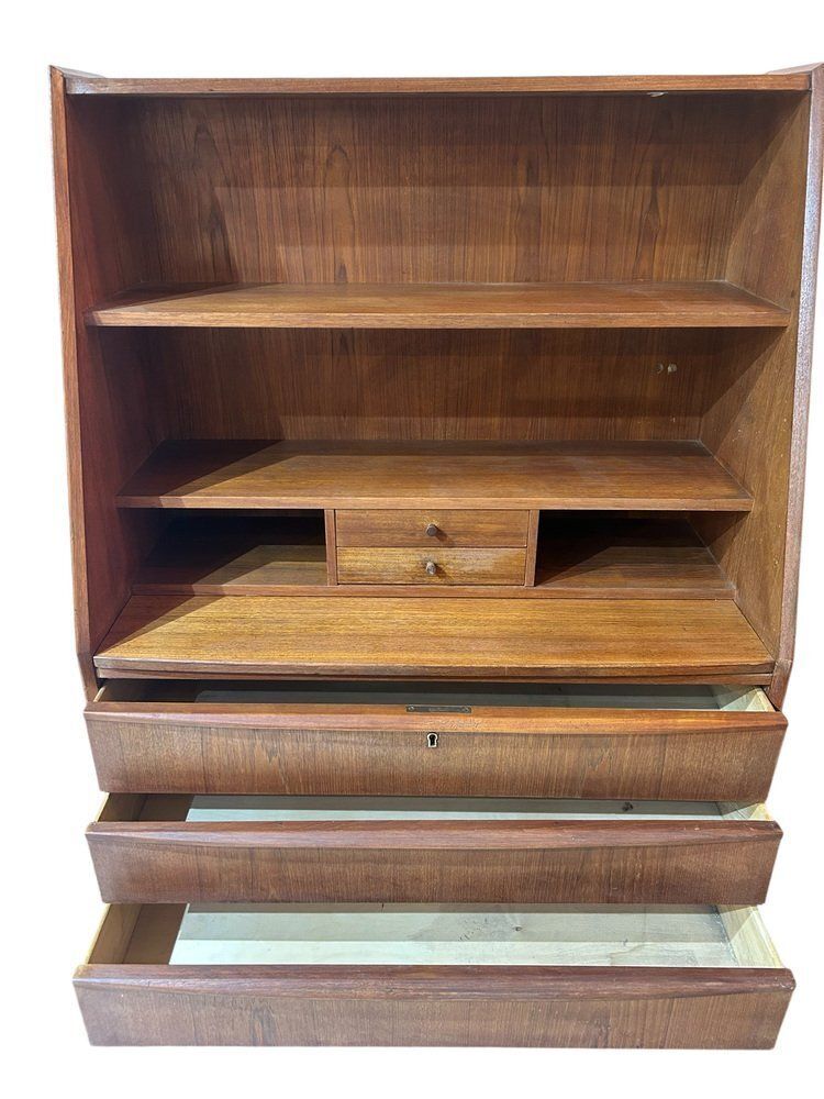Scandinavian Secretaire In Teak, 1960s photo vintage