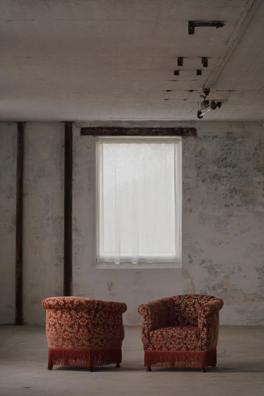 Pair Of Danish Modern Vintage Lounge / Club Chairs In Floral Upholstery, 1940s photo furniture