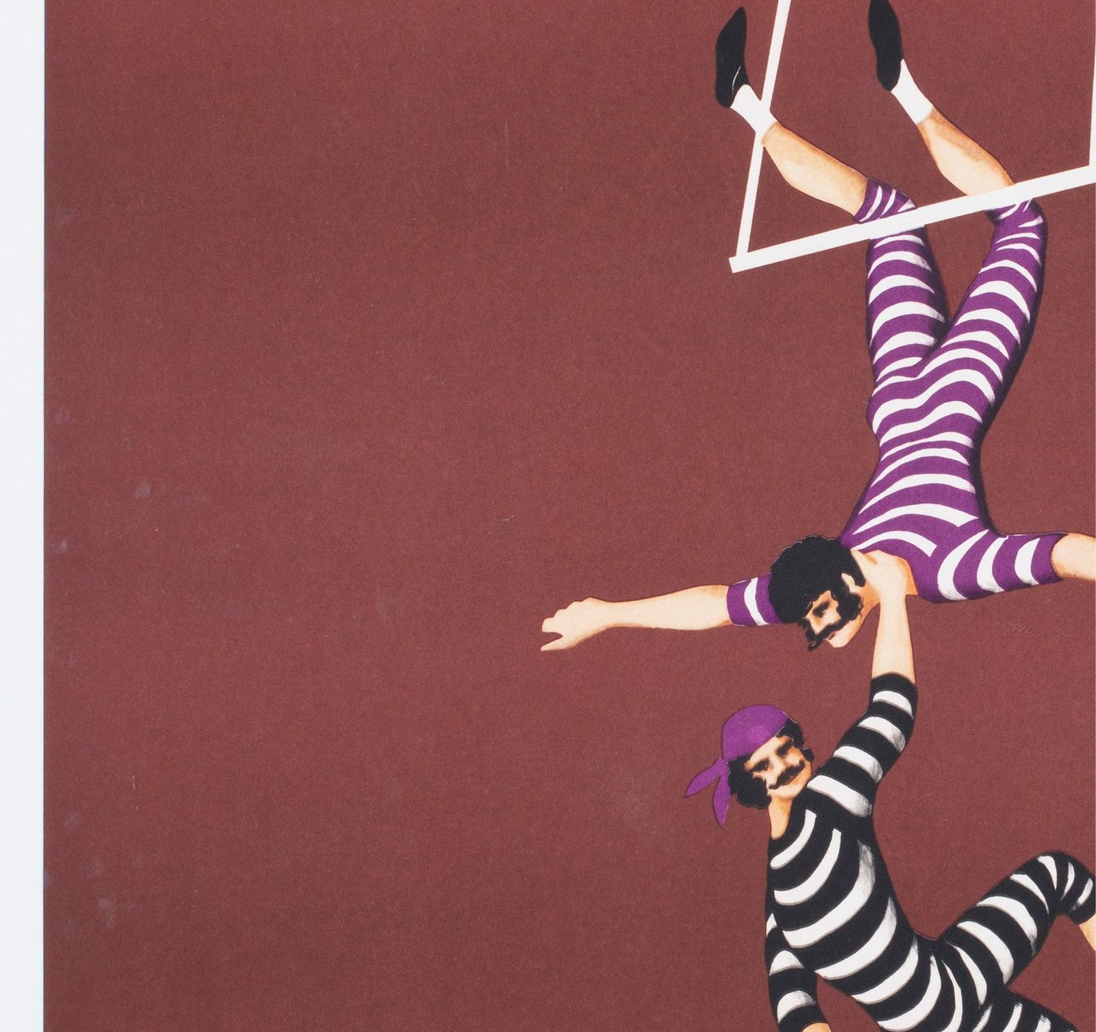 Cyrk Hanging Acrobats 1975 Polish Circus Poster, Jan Kotarbinski photo 860.0