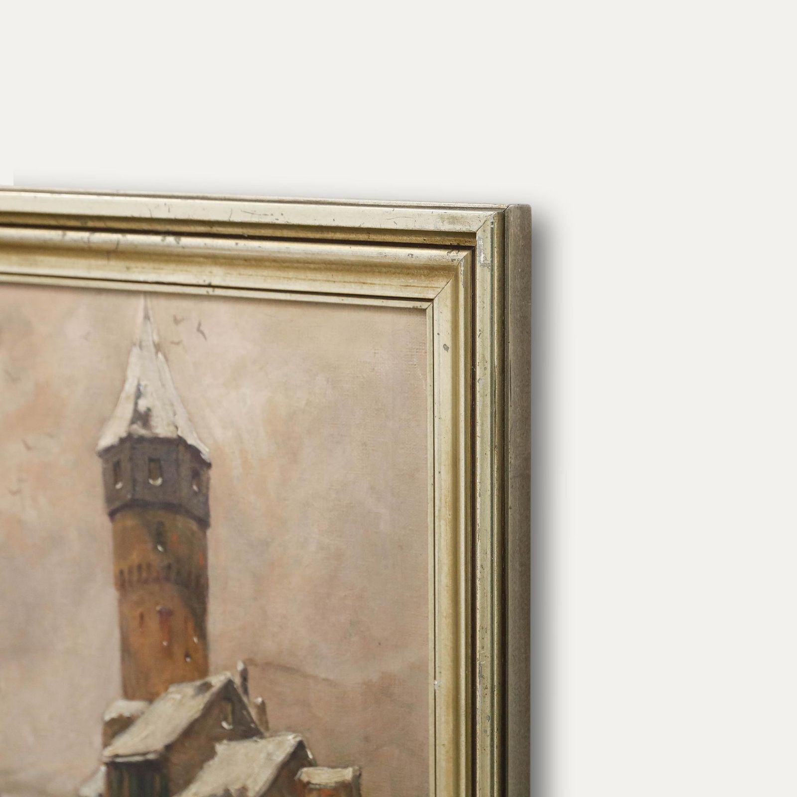 Reinhold Werner (1864  1939)   Framed Oil, Leaving Friedberger Warte photo 325.0