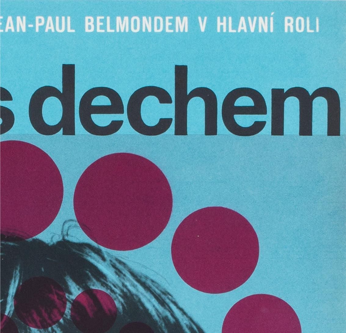 A Bout De Souffle 1966 Czech A3 Film Poster, Jiri Hilmar photo Art