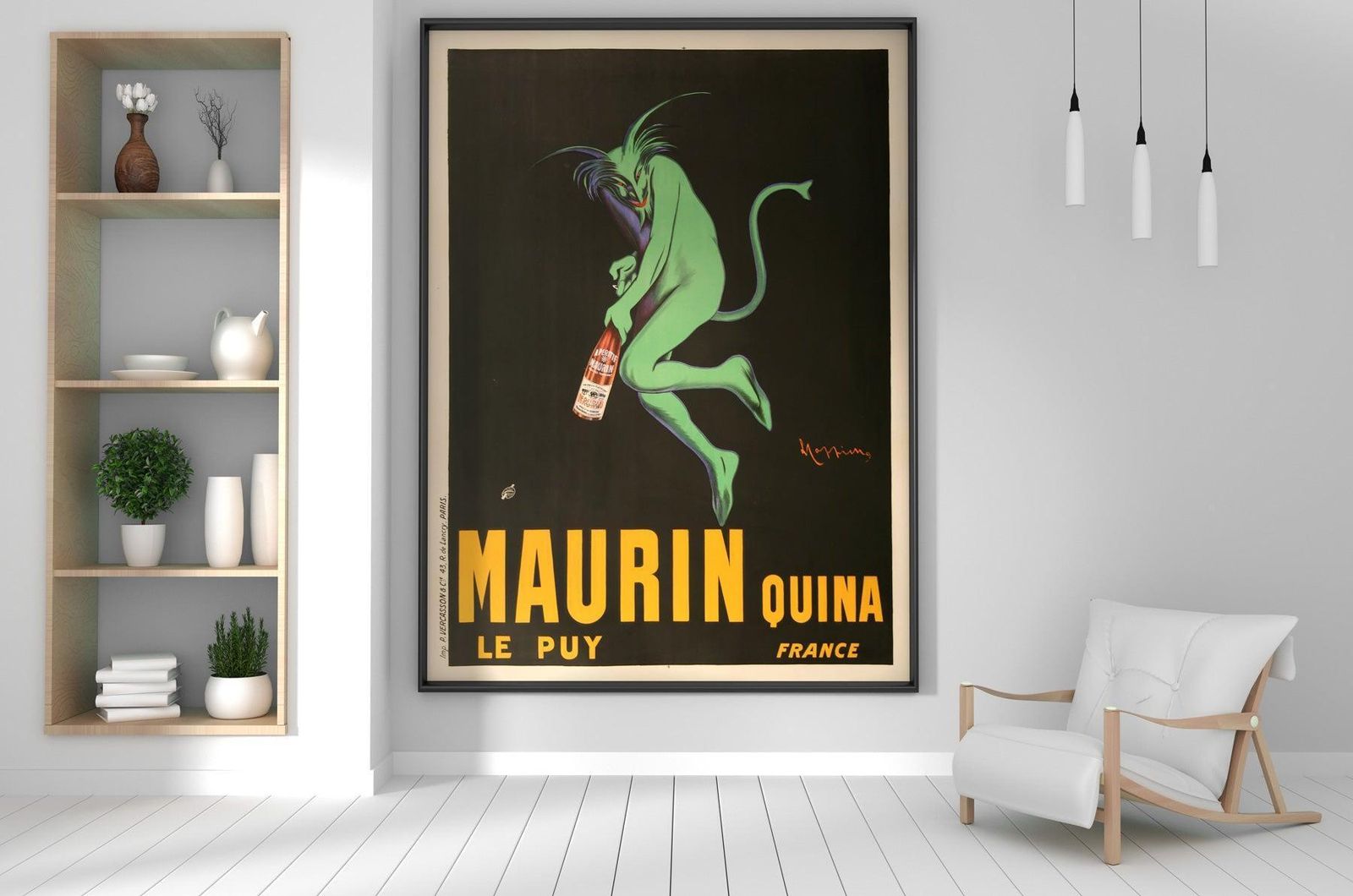 Maurin Quina 1906 French Vintage Alcohol Poster, Leonetto Cappiello photo furniture