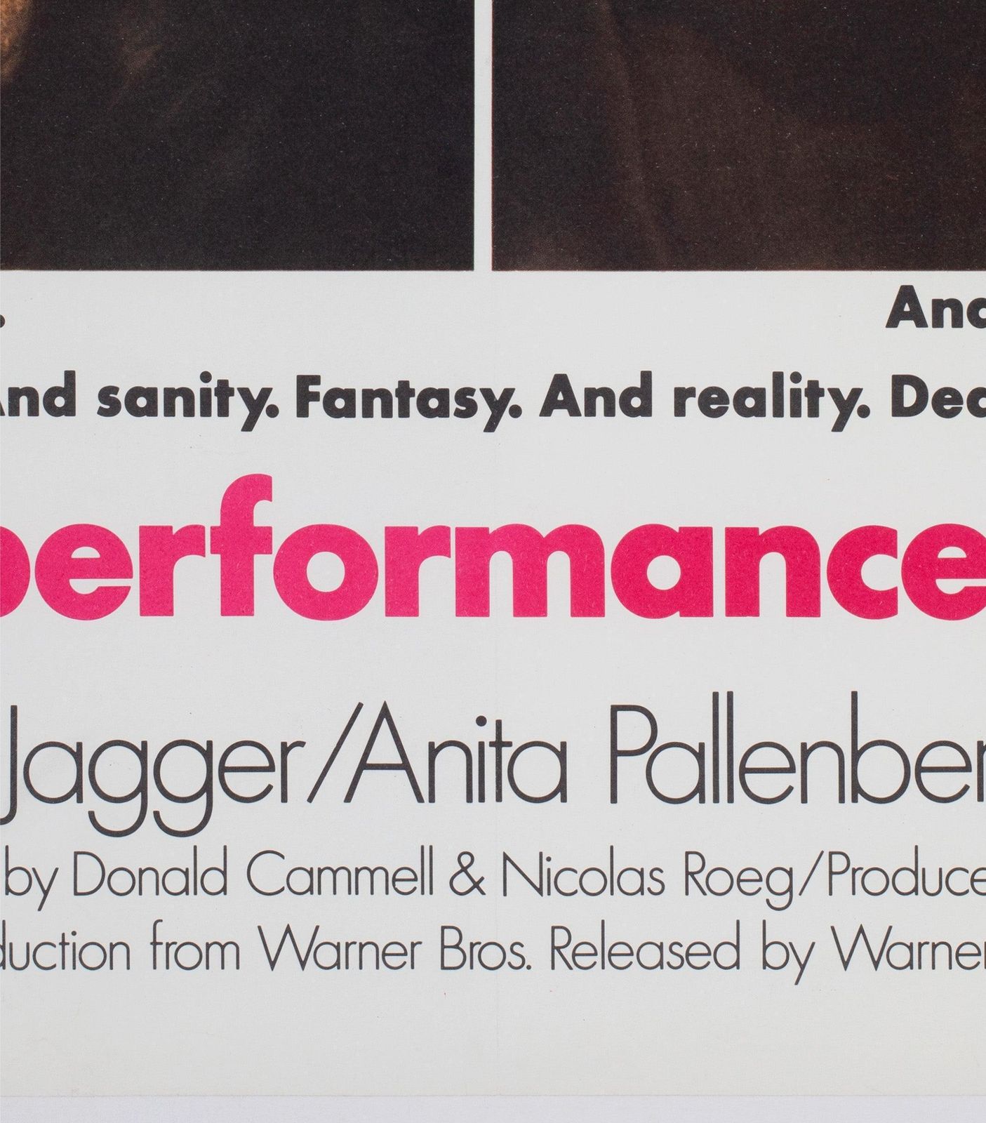 Performance 1970 Uk Quad Film Poster photo buy