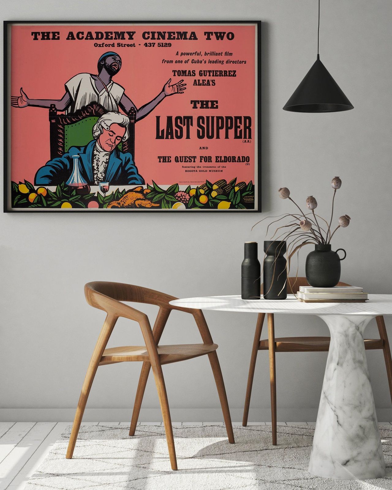 The Last Supper 1976 Uk Quad Academy Cinema Film Poster, Peter Strausfeld photo furniture