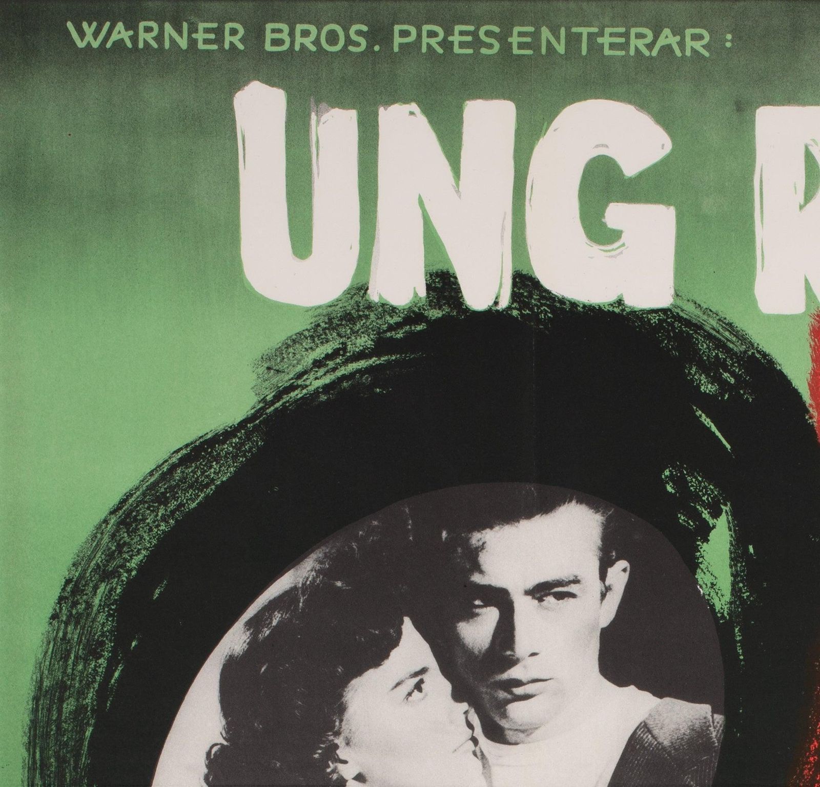 Rebel Without A Cause 1956 Swedish 1 Sheet Film Poster, Gosta Aberg photo for sale