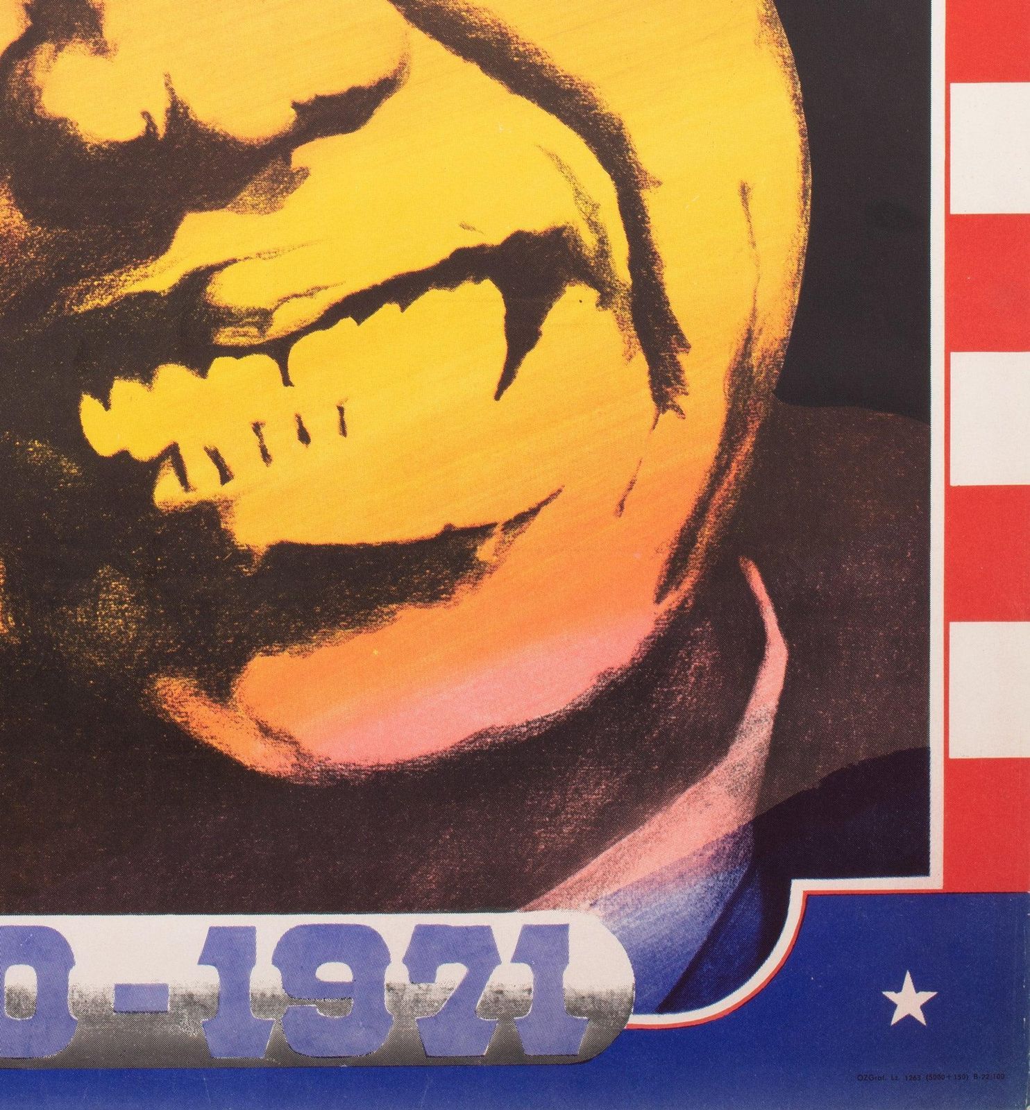Louis Armstrong 1975 Polish Jazz Poster, Walicki photo Art