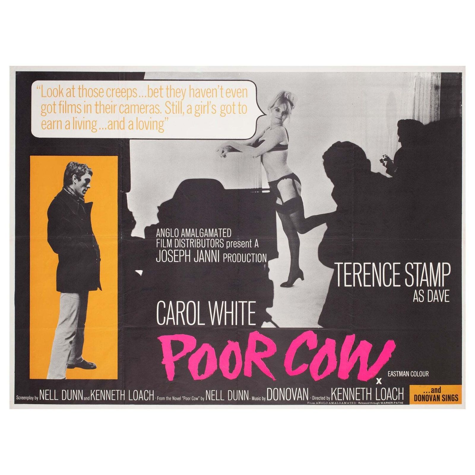 Poor Cow 1967 Uk Quad Film Poster