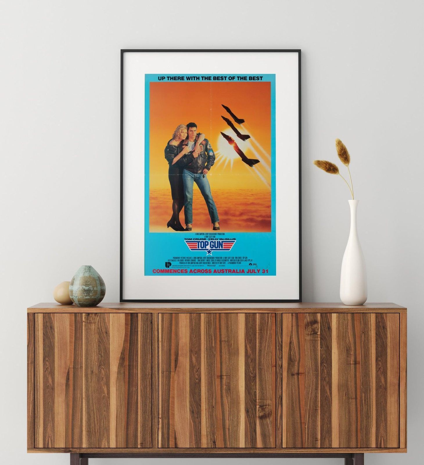 Top Gun 1986 Australian Advance Film Poster photo furniture