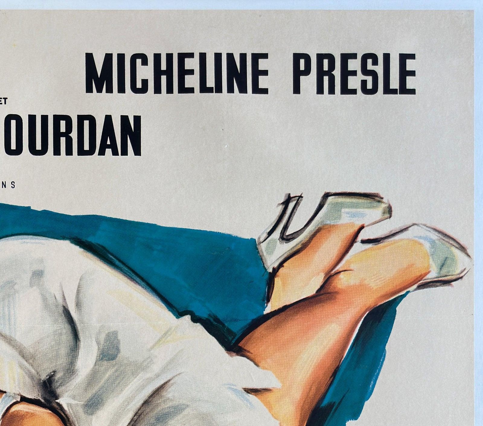 The Bride Is Much Too Beautiful 1956 French Grande Film Poster, Andre Bertrand photo Art