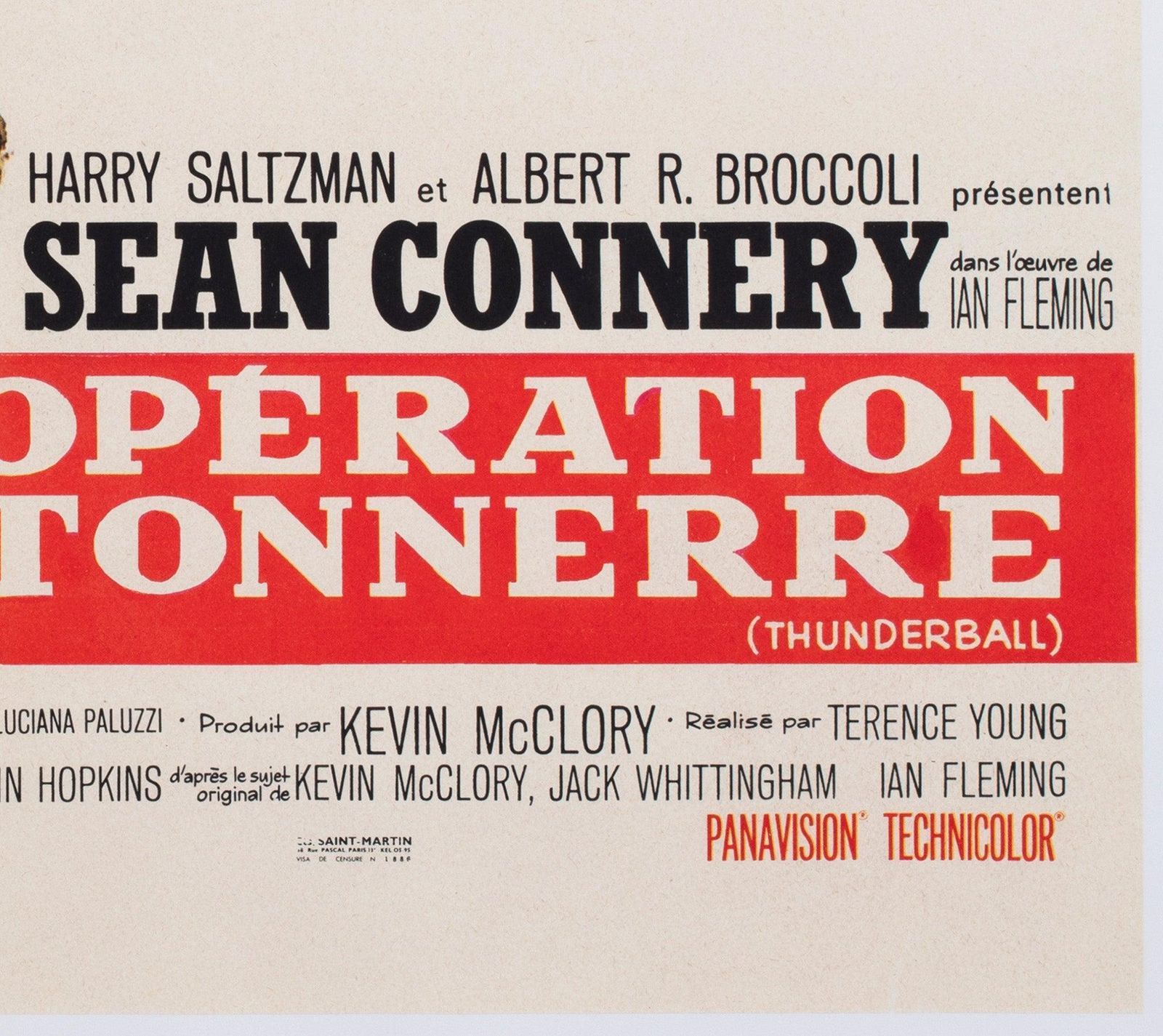 Thunderball 1965 French Moyenne Film Poster, Robert Mcginnis And Frank Mccarthy photo for sale