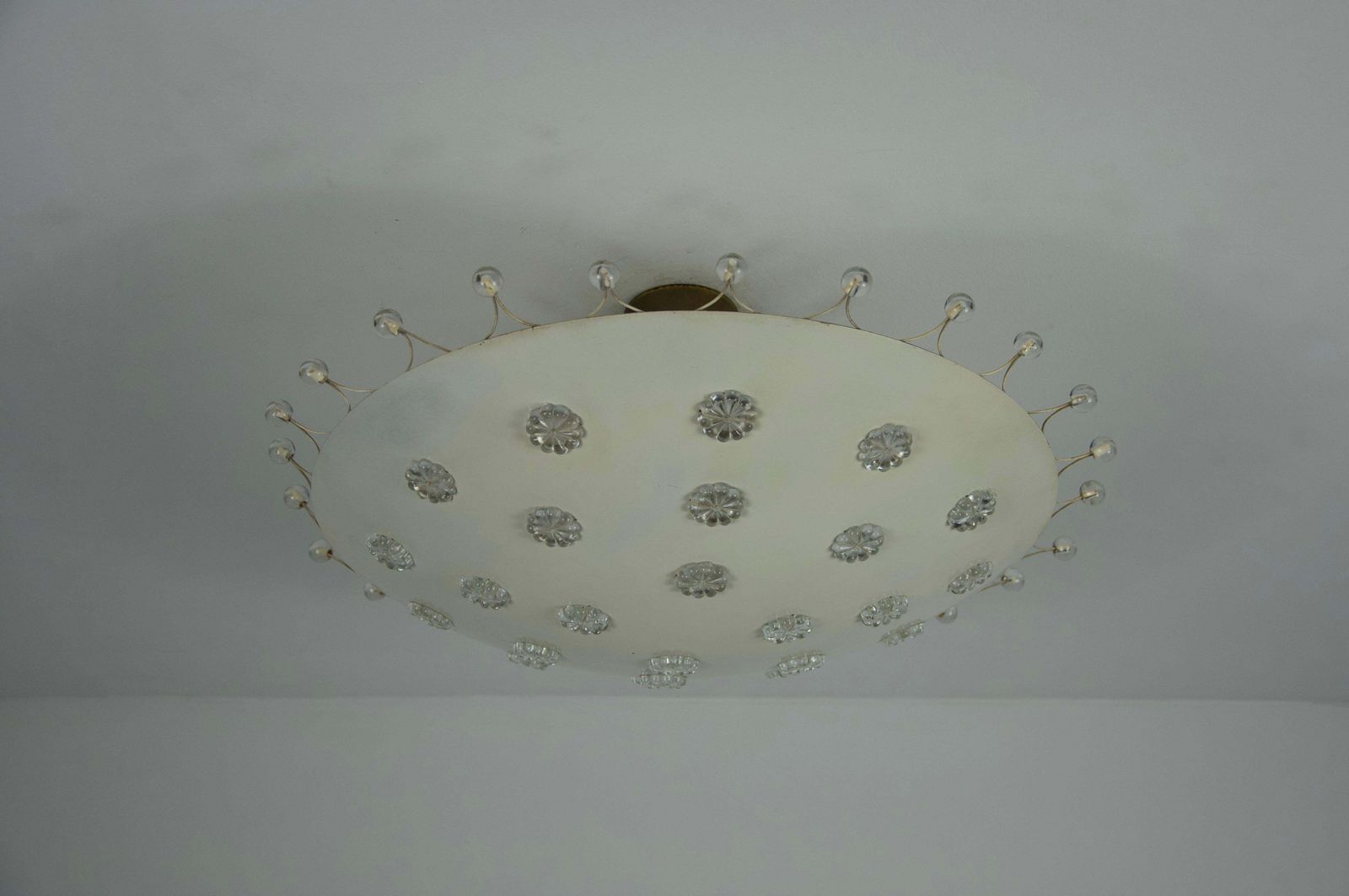 Large White Chandelier By Emil Stejnar For Rupert Nikoll, 1960s photo for sale
