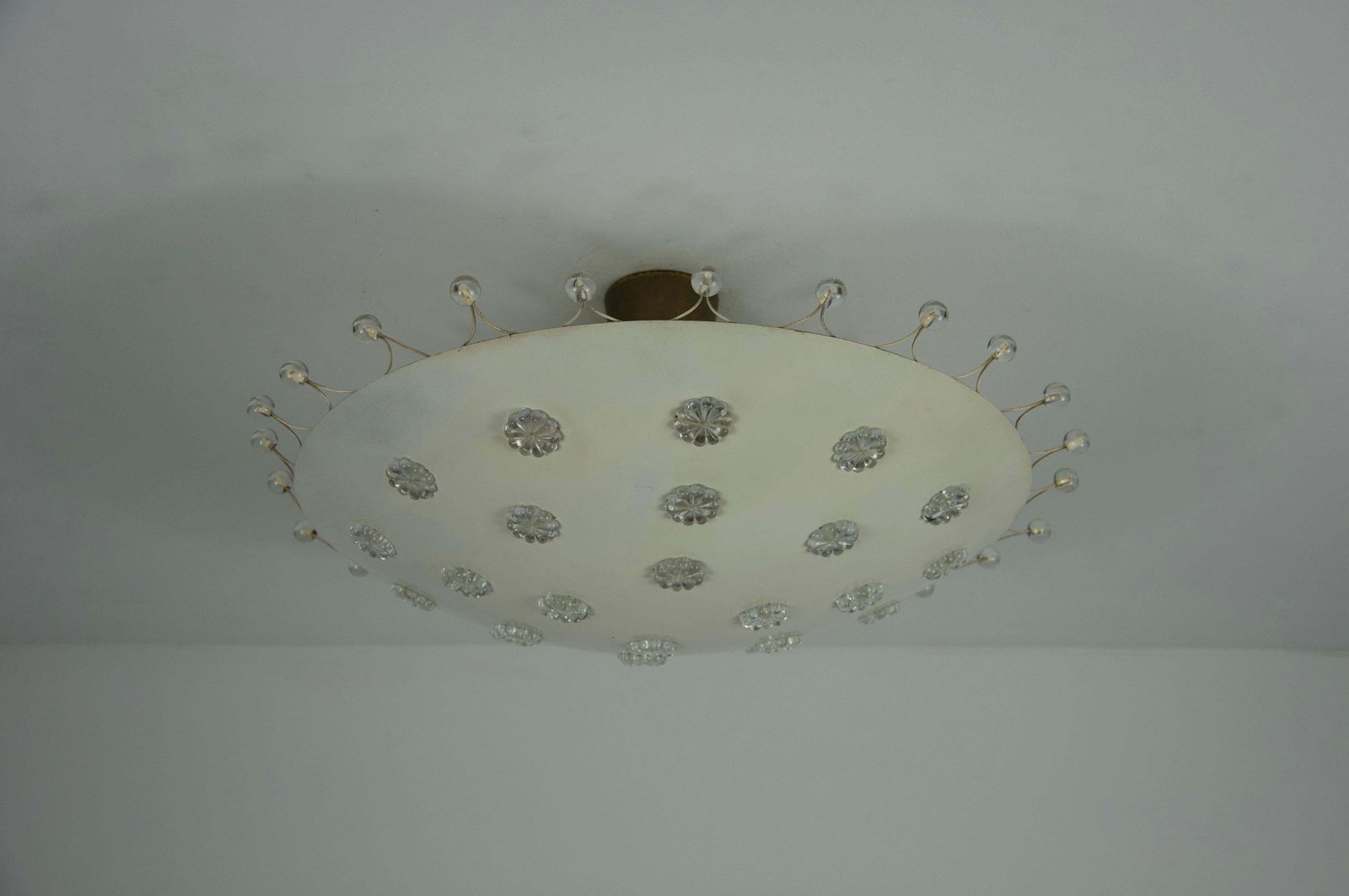 Large White Chandelier By Emil Stejnar For Rupert Nikoll, 1960s photo Lighting