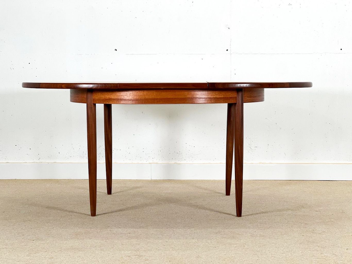 Round Extending Dining Table By Gplan Fresco Collection 1960. photo vinterior