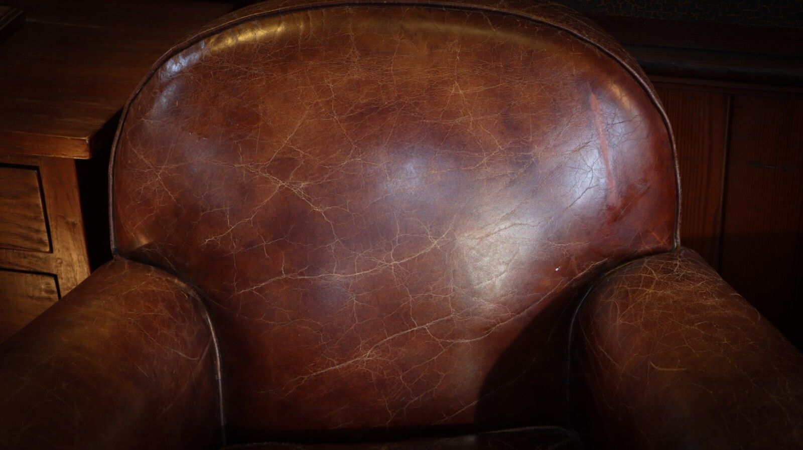 Stunning Pair Timothy Oulton Flea Market Leather Club Armchairs photo vintage