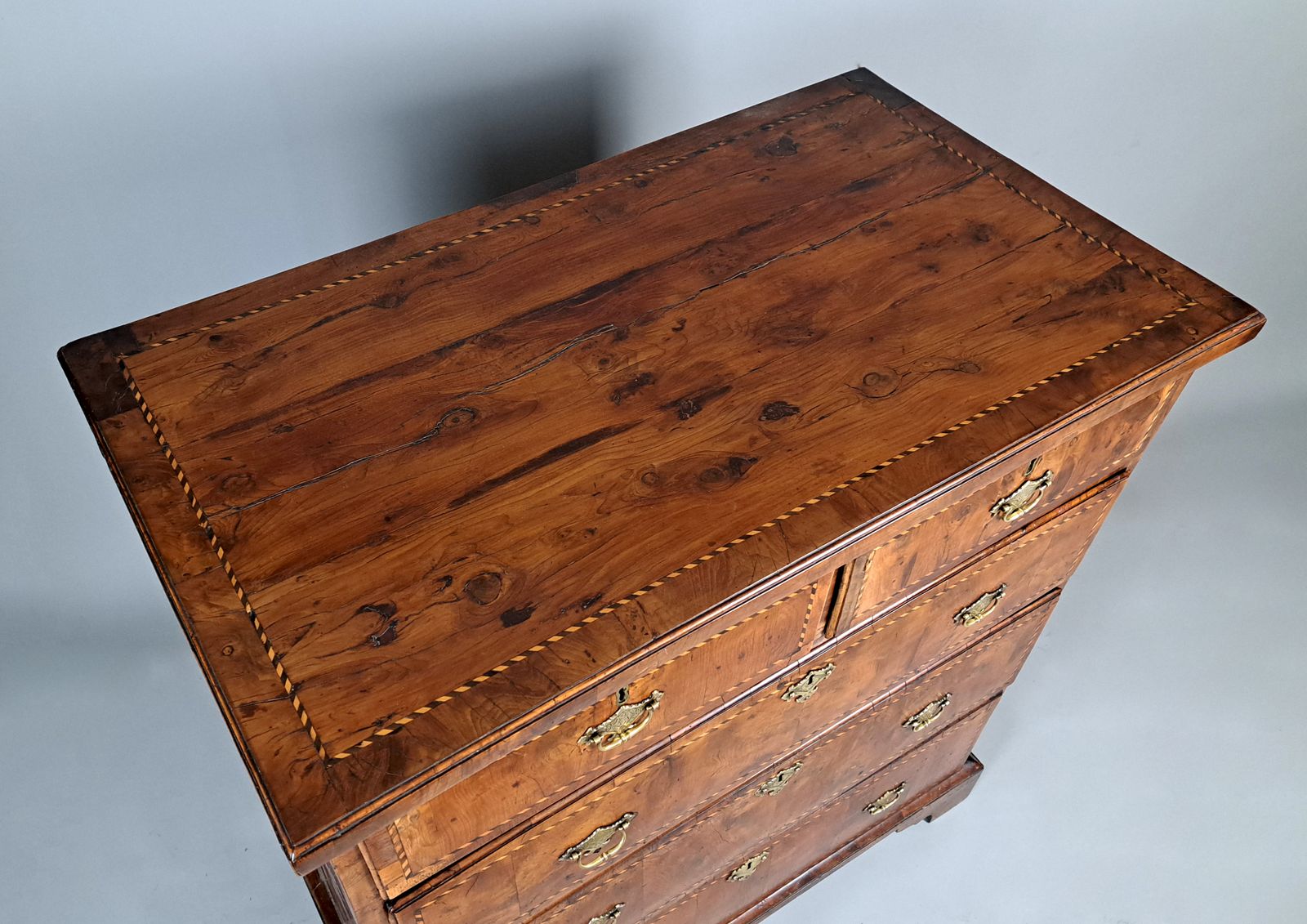 Rare And Beautiful George I Yew Wood Chest Of Drawers C. 1720 photo for sale