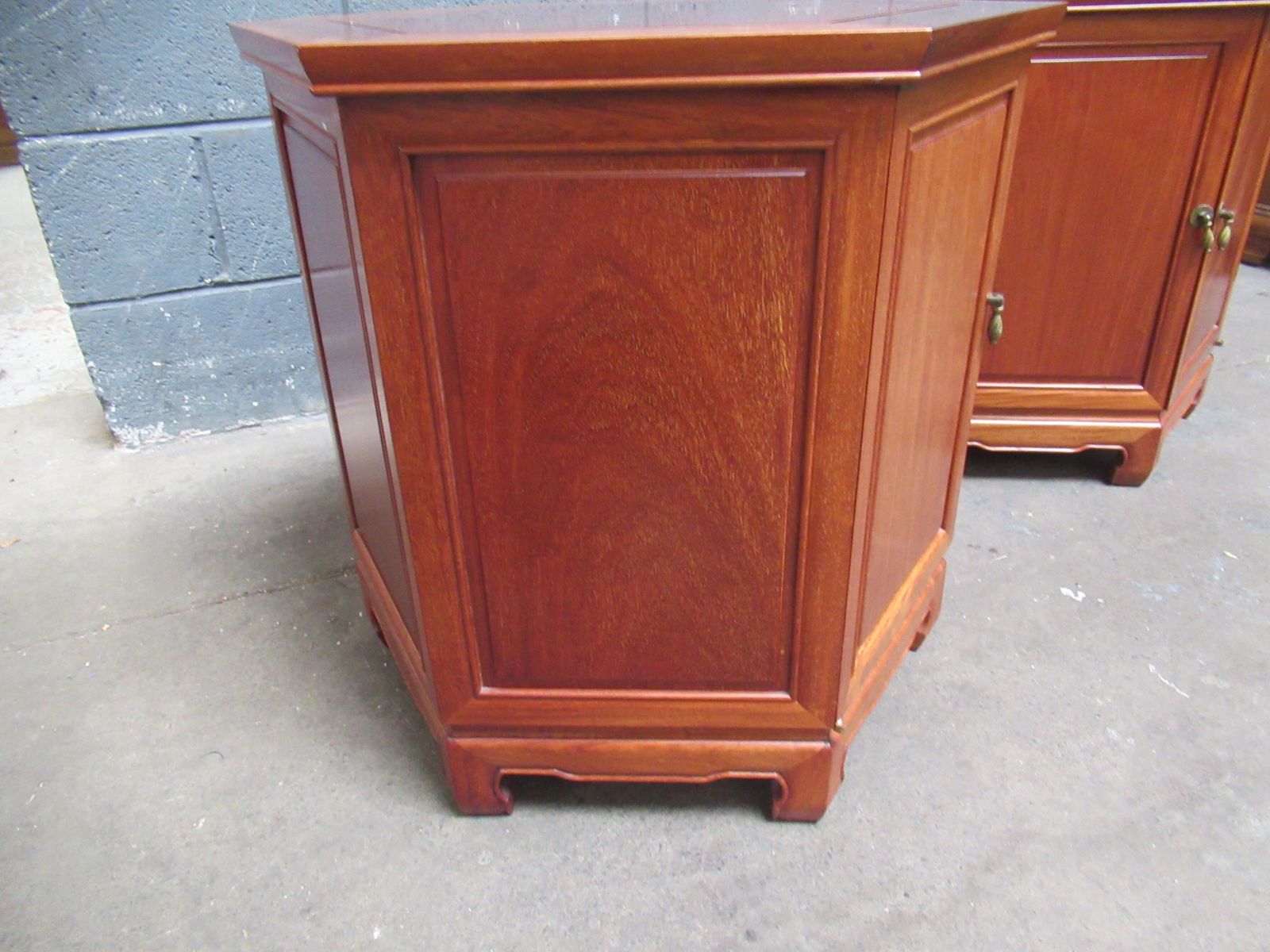 A Pair Of  Hard Wood   Chinese    Side  Cabinets photo vintage