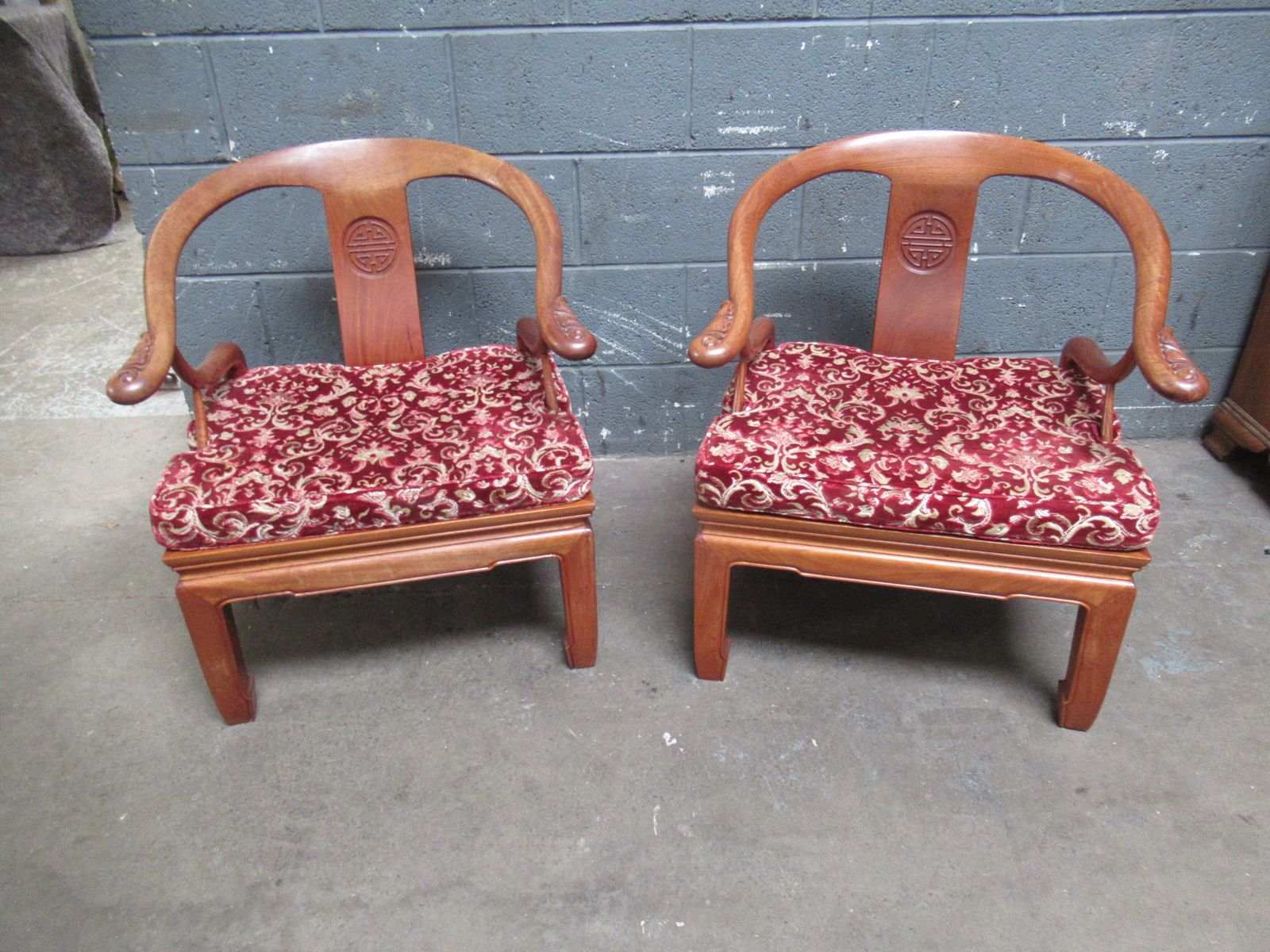 A Pair Of Chinese   Hard Wood  Arm Chairs photo furniture