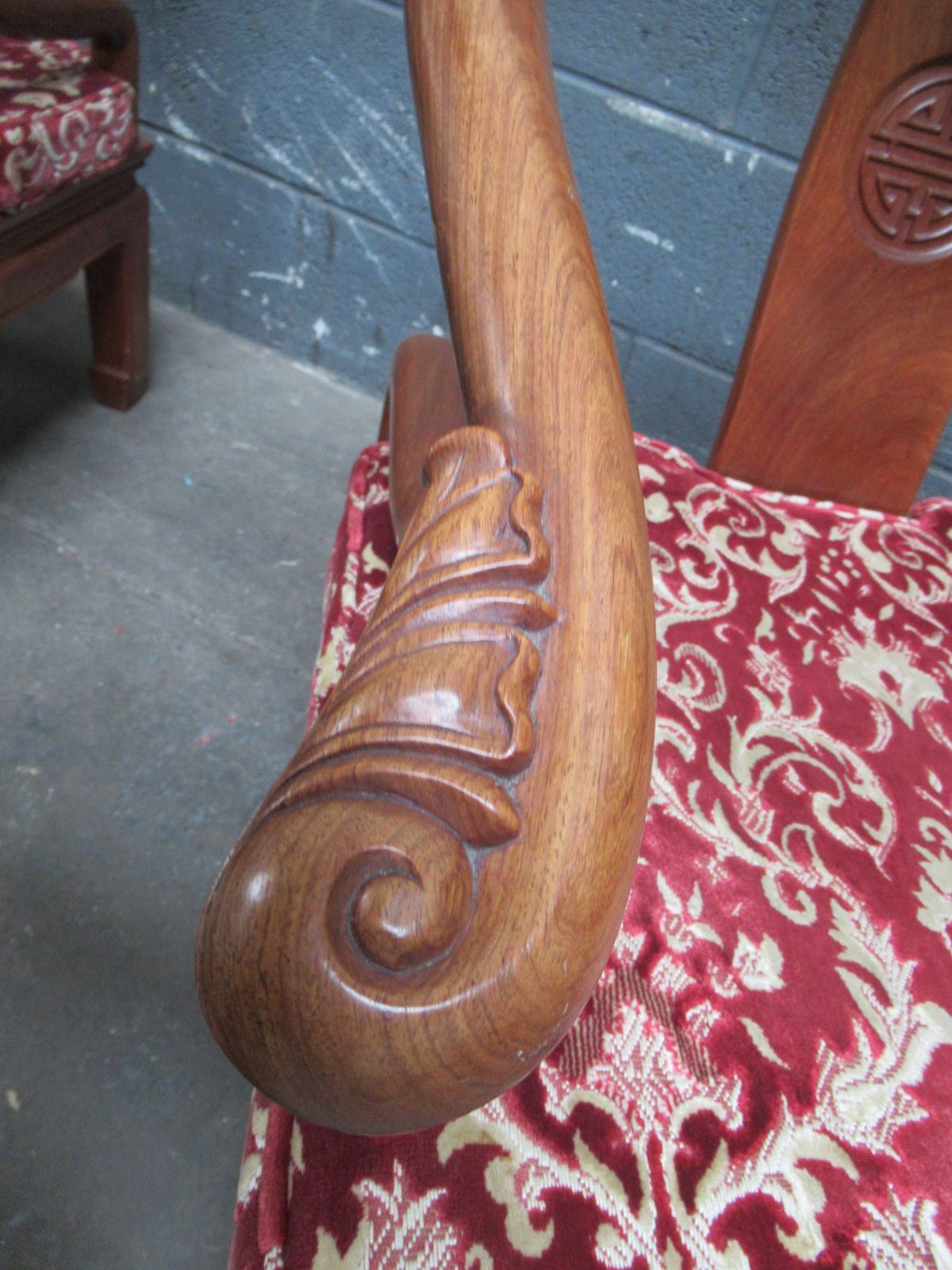 A Pair Of Chinese   Hard Wood  Arm Chairs photo buy