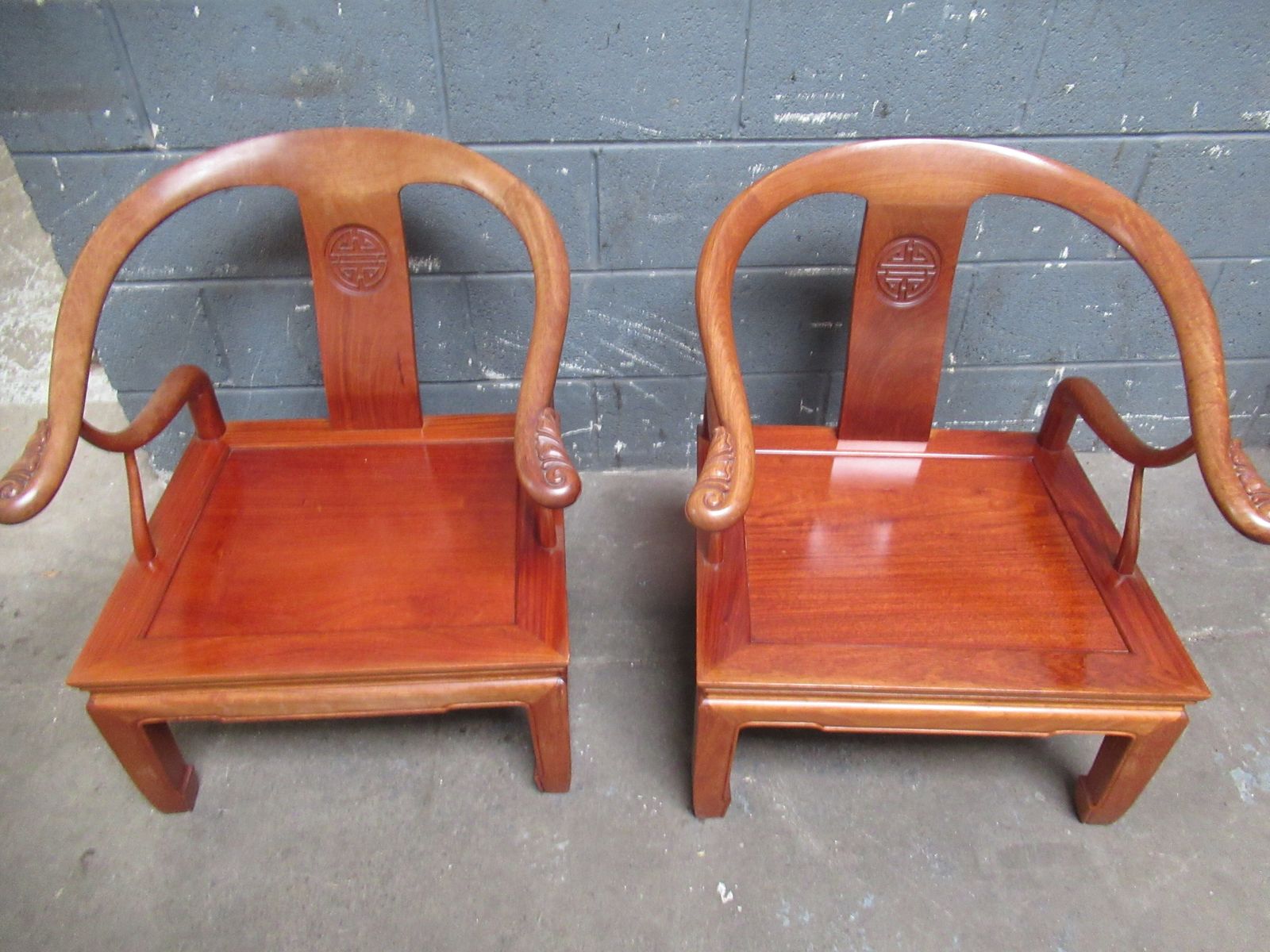 photo buy A Pair Of Chinese   Hard Wood  Arm Chairs