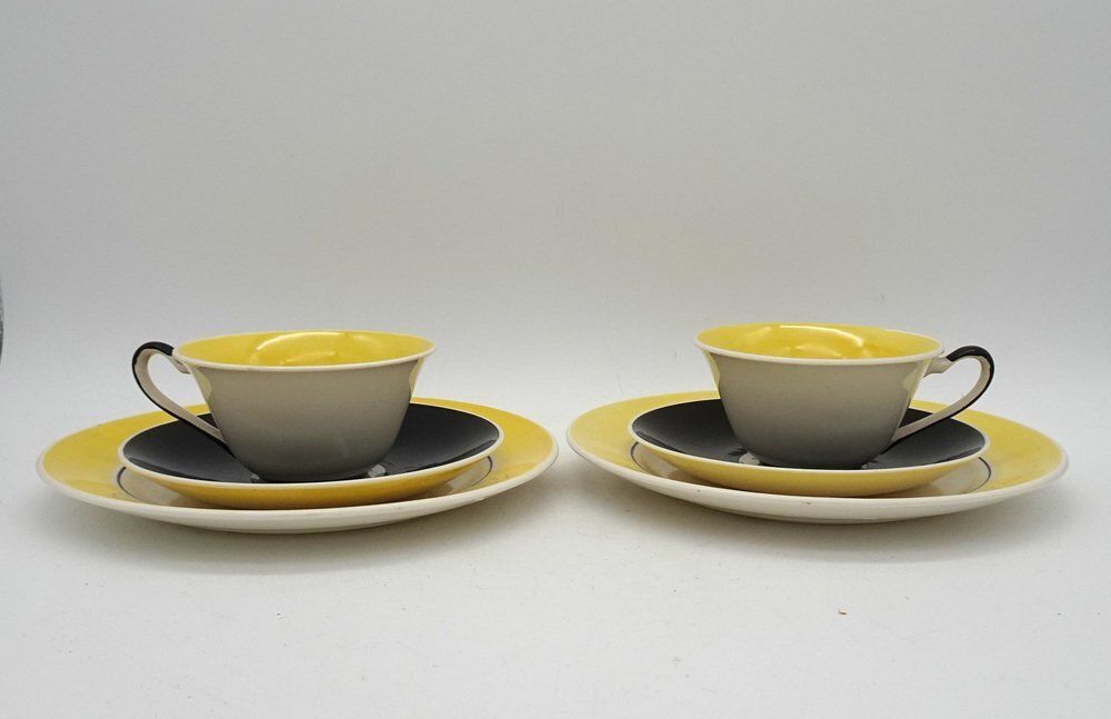 Art Deco Dutch Ineke Service Set By Edmond Bellefroid For Petrus Regout Maastricht Koninklijke Sphinx, 1933, Set Of 39 photo Home Decor