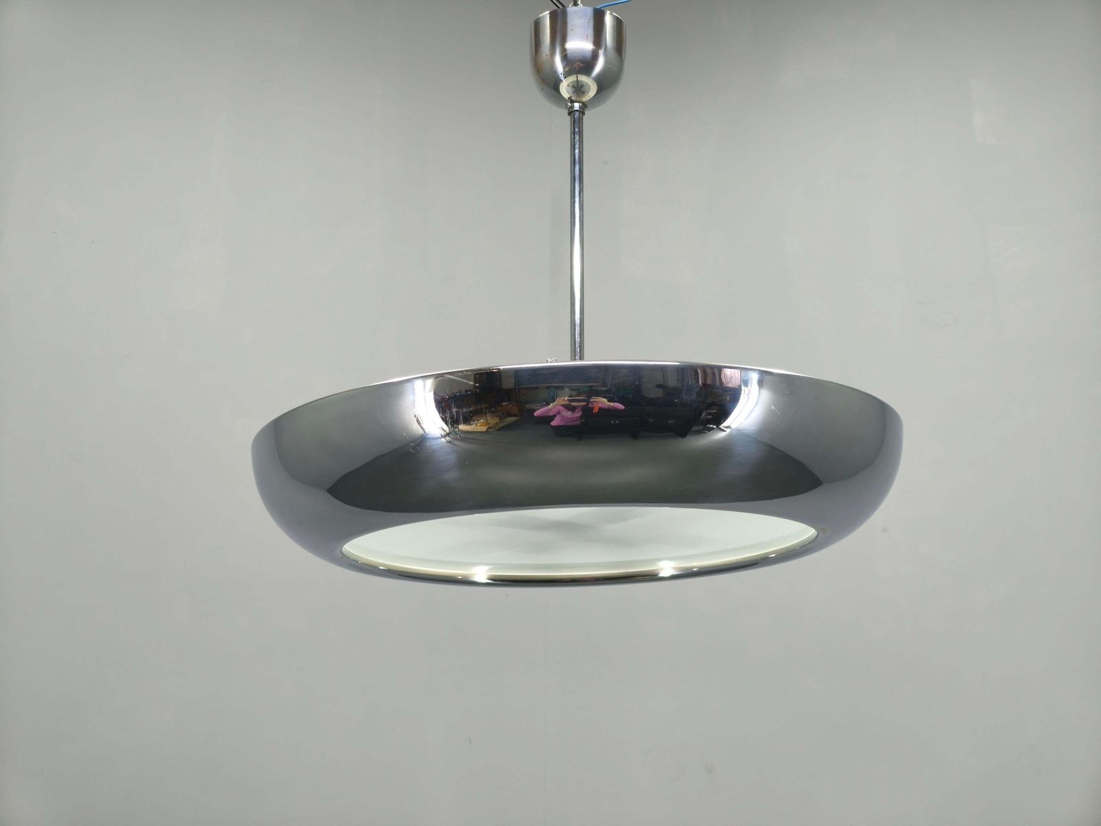 Bauhaus Ufo Pendant Lamp By Josef Hurka For Napako, 1930s photo furniture