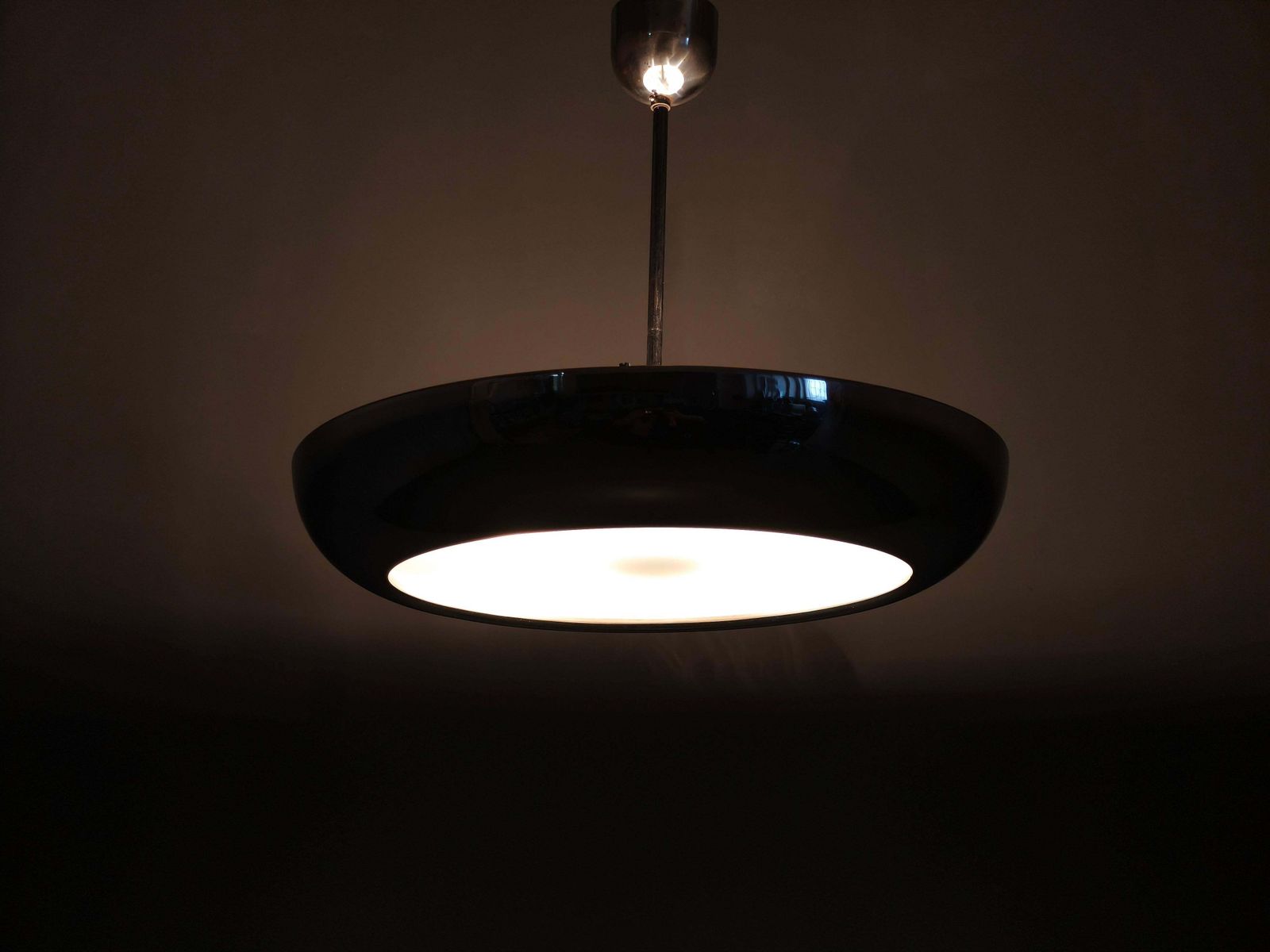 892.0 Bauhaus Ufo Pendant Lamp By Josef Hurka For Napako, 1930s photo