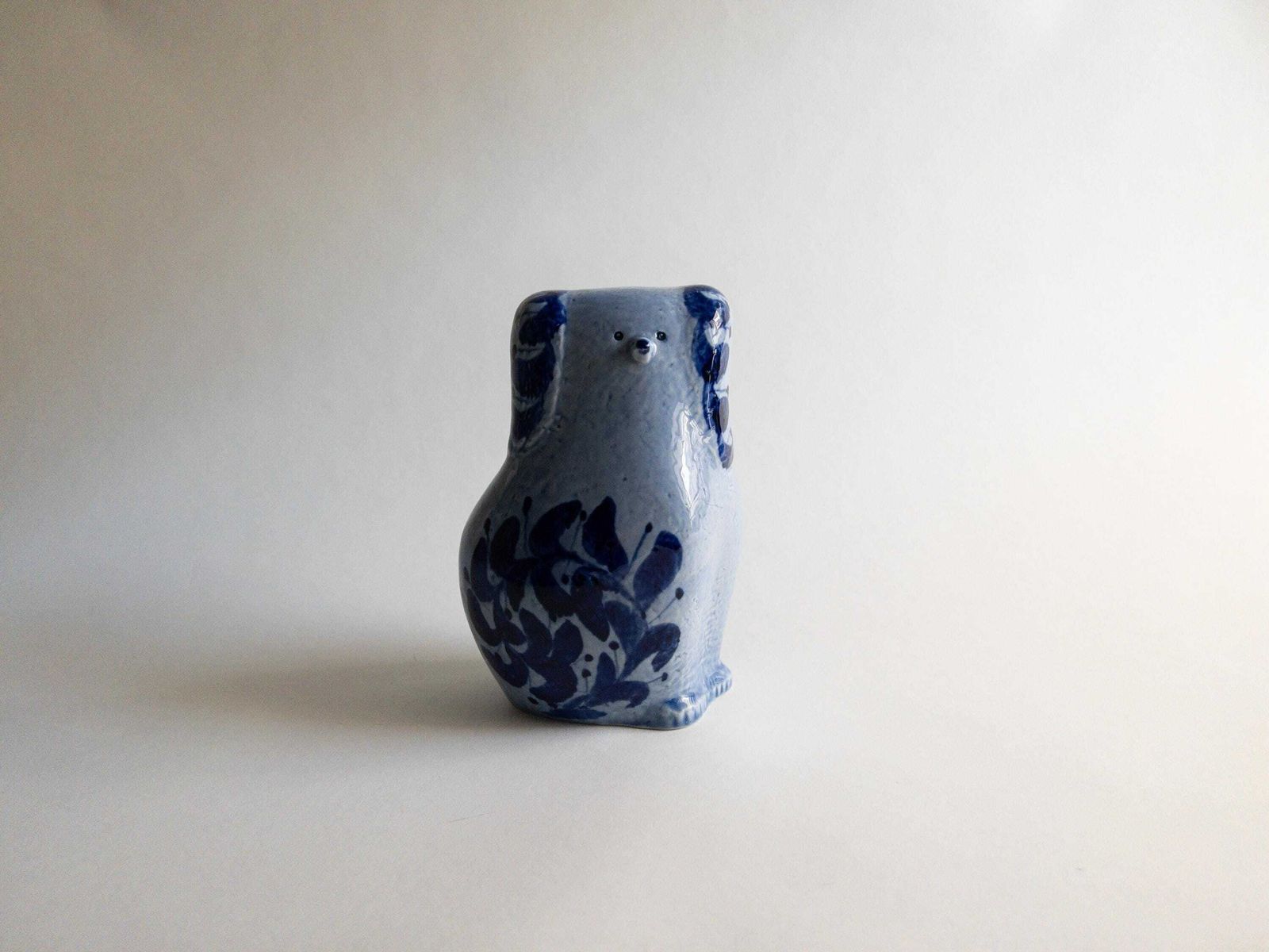 photo vinterior Lisa Larson Blue Poodle   Vintage Gustavsberg Swedish Dog Figurine
