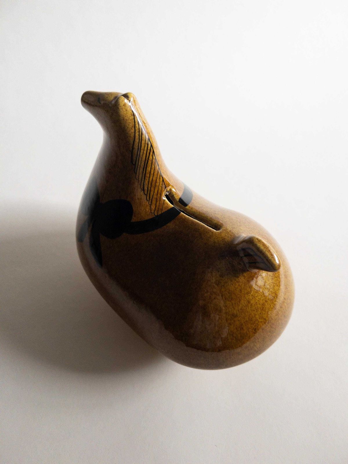 photo vinterior Baldelli Horse Money Bank   Rare Mid Century Italian Pottery   Collectible Piggy Banks
