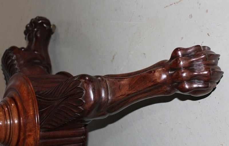 Restoration Pedestal Mahogany 19th photo vintage