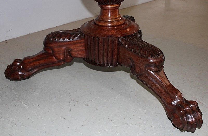 photo furniture Restoration Pedestal Mahogany 19th
