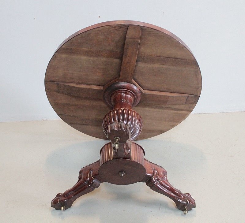 Furniture Restoration Pedestal Mahogany 19th photo