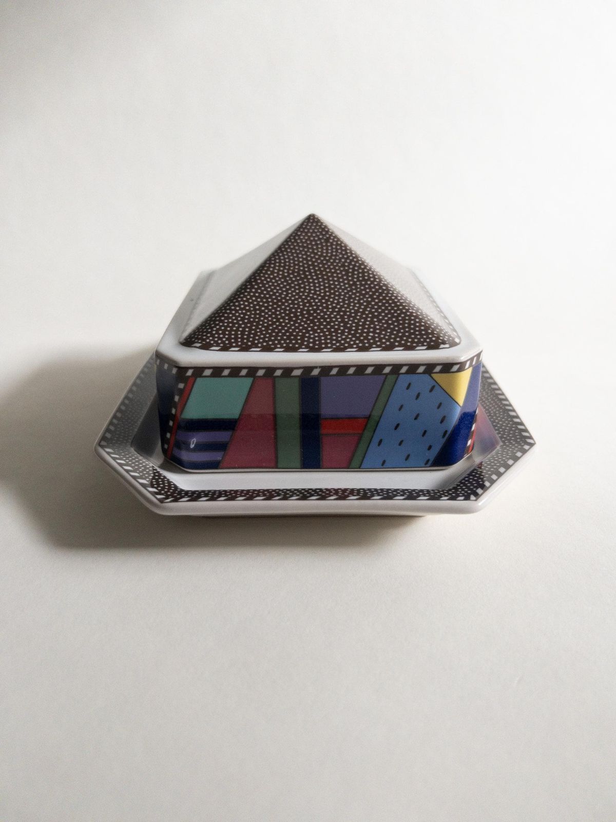Rosenthal Metropol Butter Dish: Postmodern Ceramic Design By Barbara Brenner photo Home Decor